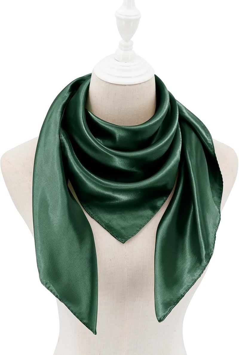 vimate 35" Square Silk Like Head Scarf - Women's Fashion Satin Scarf Bandana for Hair Wrapping at Night. - Image 4